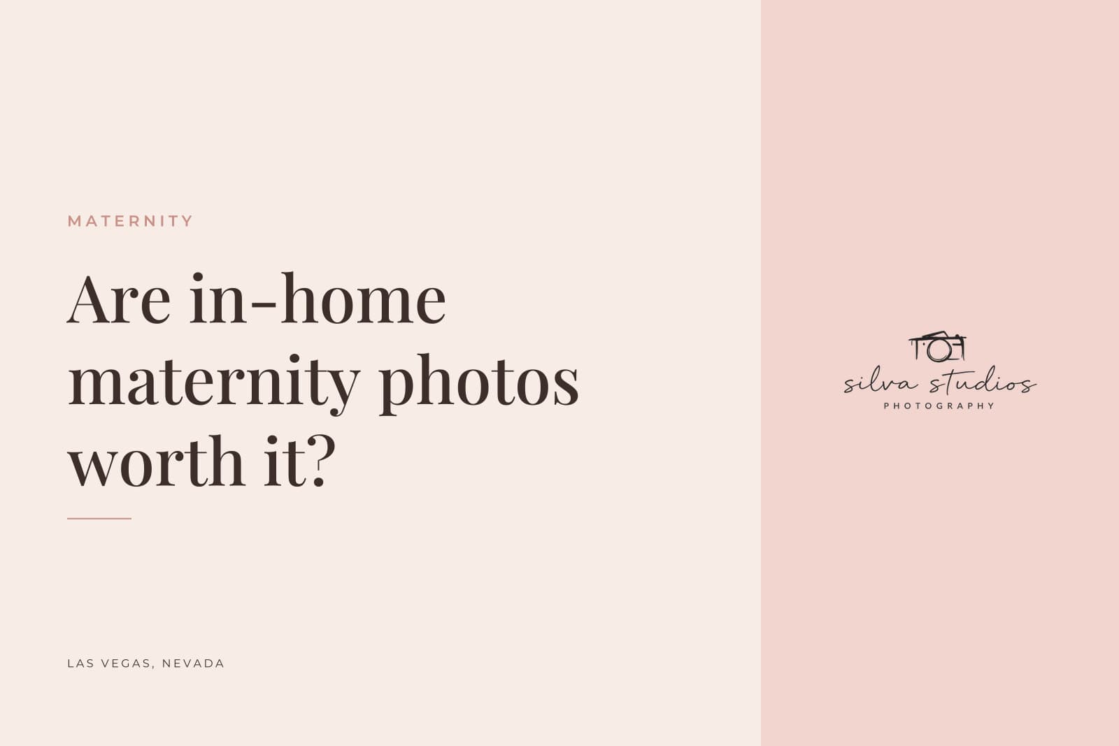 Silva Studios Photography journal cover reading "Are in-home maternity photos worth it?"