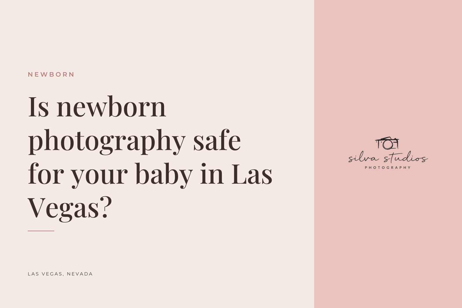 Silva Studios Photography journal cover reading "Is newborn photography safe for your baby in Las Vegas?"